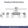 thumbnail image 5 of Prominence Home Fairendale 4-Light Brushed Nickel Bathroom Vanity Light with Clear Glass Shade, 5 of 6