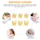 thumbnail image 5 of FELTECHELECTR 6 coronas de cumpleaños con purpurina, sombreros de fiesta, coronas de príncipe para niños y adultos, decoraciones de fiesta (doradas), 5 of 7