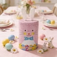 thumbnail image 5 of AURIGATE Easter Bunny Tin Canister 4.13×6.3in, Cute Rabbit Shaped Metal Storage Container, Festive Candy Jar & Gift Box for Easter & Spring, 5 of 6