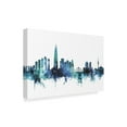 thumbnail image 2 of Trademark Fine Art 'Seoul Blue Teal Skyline' Canvas Art by Michael Tompsett, 2 of 3