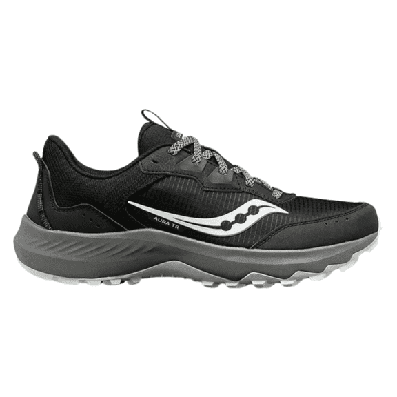 Saucony Men's' Aura TR Trail Running Shoes - Black/ Gravel size 8