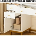 thumbnail image 4 of QinaQin White Vanity Table with Mirror and Light, Dressing Table/Vanity with Led Light and Power Outlet, 3 Light Colors, Suitable for Bedroom, 4 of 7
