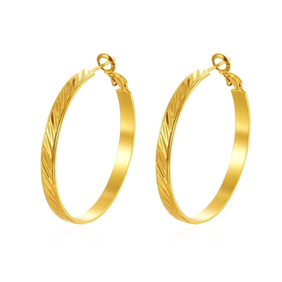 Tilga Sterling Silver/Gold Plated Zircon Hoop Earrings, Women's Twill Silver Hoop Earrings, Lightweight Large Hoop Earrings, Hypoallergenic Thin Hoop Earrings, Suitable for Women 30-60mm