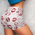thumbnail image 4 of Fotbe Red Lips Shorts Sin Costuras – Shorts Deportivos de Cintura Alta para Mujer, Elásticos para Gimnasio, Yoga, Running o Ciclismo-Large, 4 of 8