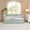 Cyan, variant on avobird Cozy Gingham Daybed with Trundle Twin Size Sofa Bed for Living Room, Sleeper Sofa with USB Port and Adorable Wave Shaped, Linen Fabric, Cyan