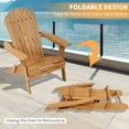 thumbnail image 2 of CL.HPAHKL Folding Adirondack Chairs for Outside, Adirondack Patio Chairs Outdoor Best Fire Pit Chairs Wooden Lawn Chairs for Garden Backyard Porch Pool Deck Firepit, Golden Yellow, 2 of 6