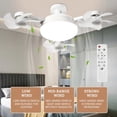 thumbnail image 4 of LEEYNEER Drone Fan Light 4 Fan With Lights 2025 New Plug In Ceiling Fan 20” Ceiling Remote 60W 3 Color Dimmable Led 4 Styles For Living Room 1 Fan Light Clearance, 4 of 8