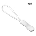 thumbnail image 4 of Linyer 8 Pieces Zipper Pull Puller Lightweight Rope Fixer Multi-Purpose Replacement Buckle Bags Suitcase Accessories Textiles White, 4 of 4