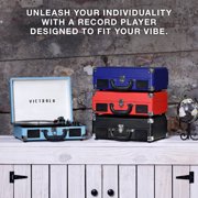 Victrola Bluetooth Portable Suitcase Record Player with 3-Speed Turntable - Olive Green