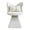 White, variant on Hassch Modern Swivel Armless Chair, Black Chenille Upholstered Vanity Chair with 360° Rotation & Bow-Knot-Shaped Pillow, Easy Assembly, 18.1"L x 18.1"W x 30"H