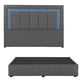 thumbnail image 1 of Box Base Cama King Size + Cabecera Bora Gris Oscuro, 1 of 8