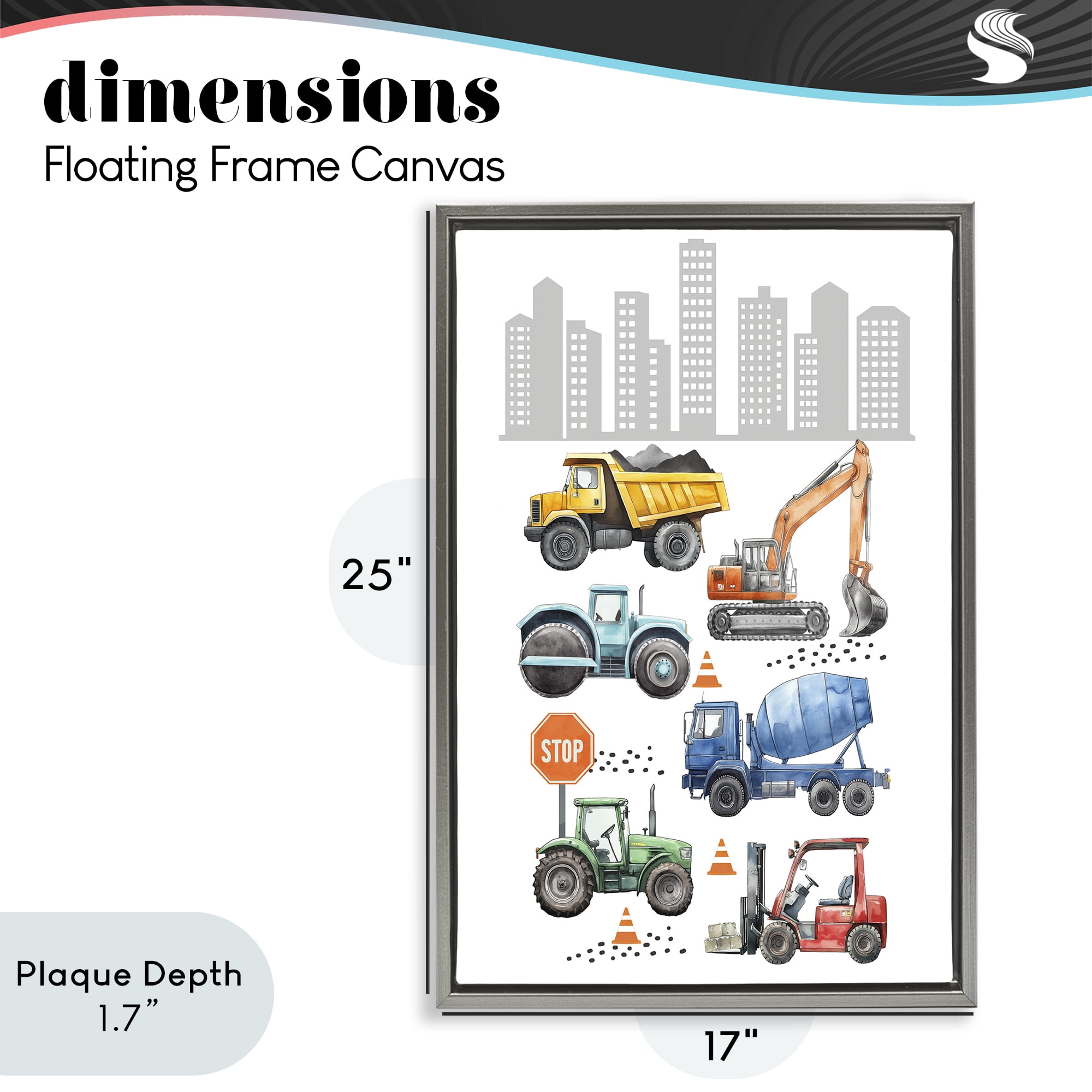 Stupell Industries City Keeps Moving Gray Framed Floater Canvas Wall Art, design by Christine Simpson Art
