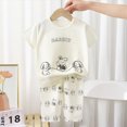 thumbnail image 2 of NOLDARES Baby Boy Summer Outfits 2 Pieces Crewneck Short Sleeve Shirt Top Truck Graphic Elastic Waist Shorts Clothes(Purple,9-10 Y), 2 of 6