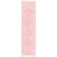 thumbnail image 1 of Unique Loom Chindi Cotton Geometric Striped Rug 2' 7 x 10' Runner Pink/Ivory, 1 of 1