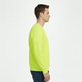 thumbnail image 3 of Gildan Men's Hi-Vis Work Sweatshirt, Crewneck Work Pullover Fleece, Heavy Blend, Safety Green, S, 3 of 5