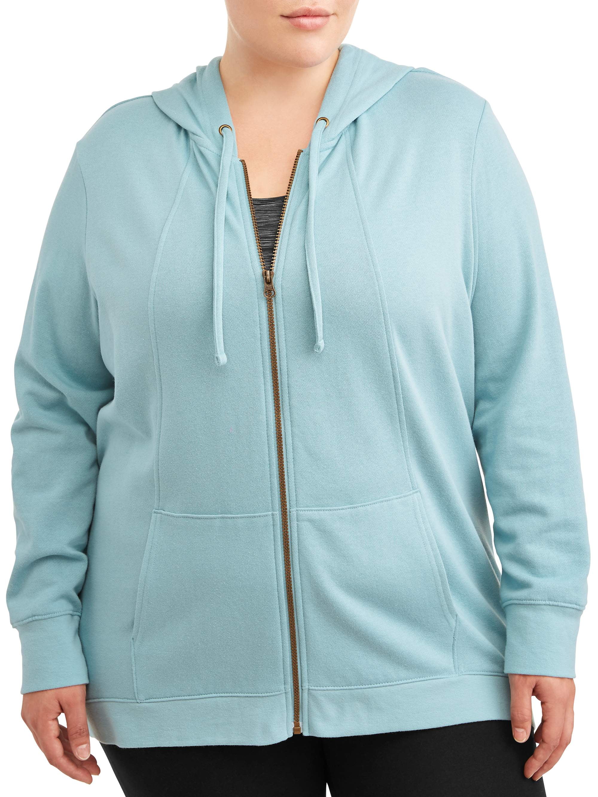 women's plus size full zip hoodie