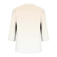 thumbnail image 4 of Htigea Women's Plus Size 3/4 Sleeve T Shirts Notch V-Neck Tunic Tops Casual Loose Fit Pullover Soft Comfy Daily Tees Khaki L, 4 of 5
