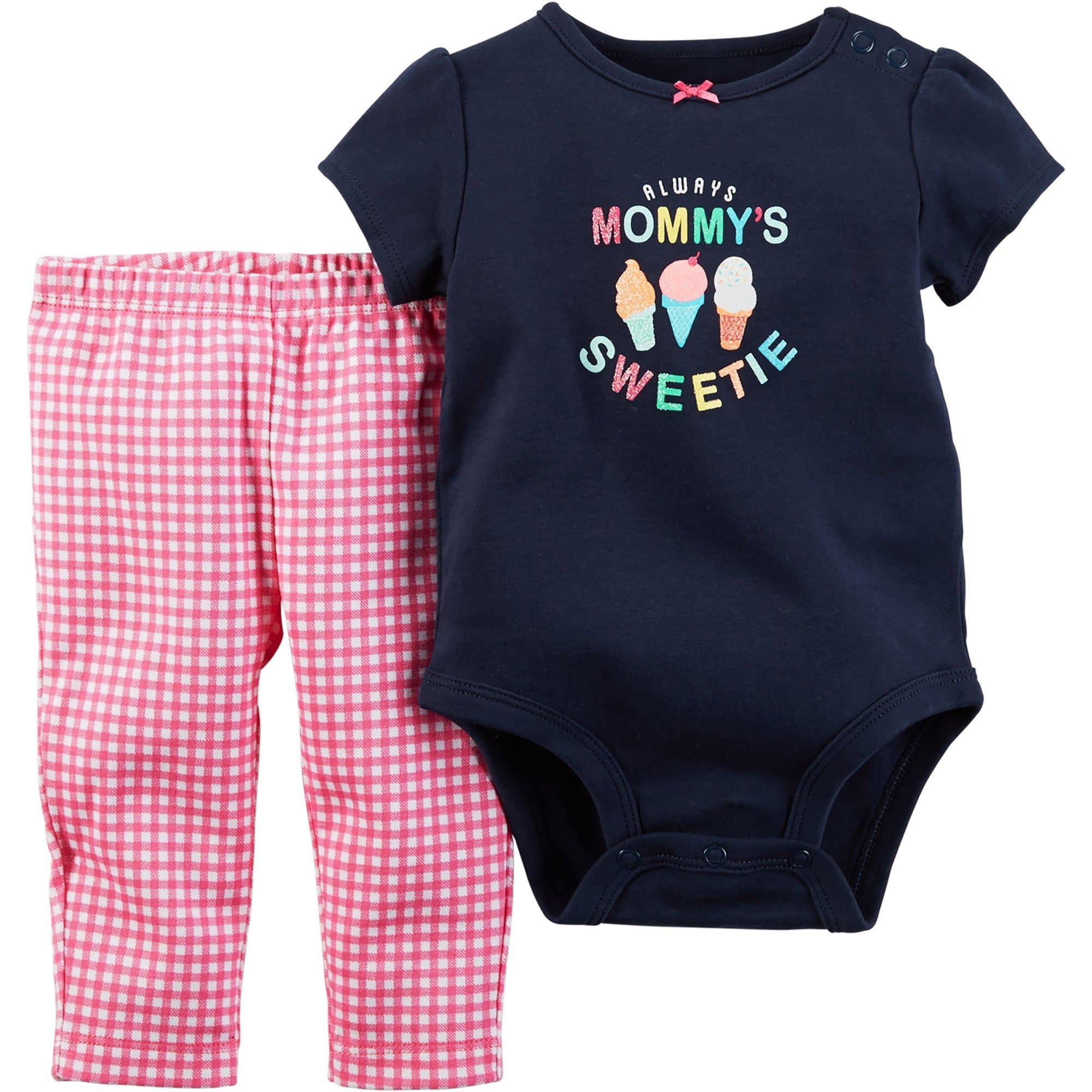 Carter S Carters Always Mommys Sweetie 2 Piece Pants Set Walmart Com Walmart Com