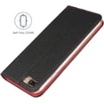 thumbnail image 5 of iPhone 8 Plus Genuine Cowhide Leather Wallet Case,Headset Winder,Flip Folio Magnetic Closure,Card Holder Slots,Kickstand,Cash Pockets Wrist Strap Cover Case for iPhone 7 Plus,5.5",Black, 5 of 9