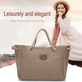 thumbnail image 3 of SPRING PARK Women Solid Color Canvas Linen Tote Bags For Women Shoulder Bags Chain Crossbody Bag, 3 of 6