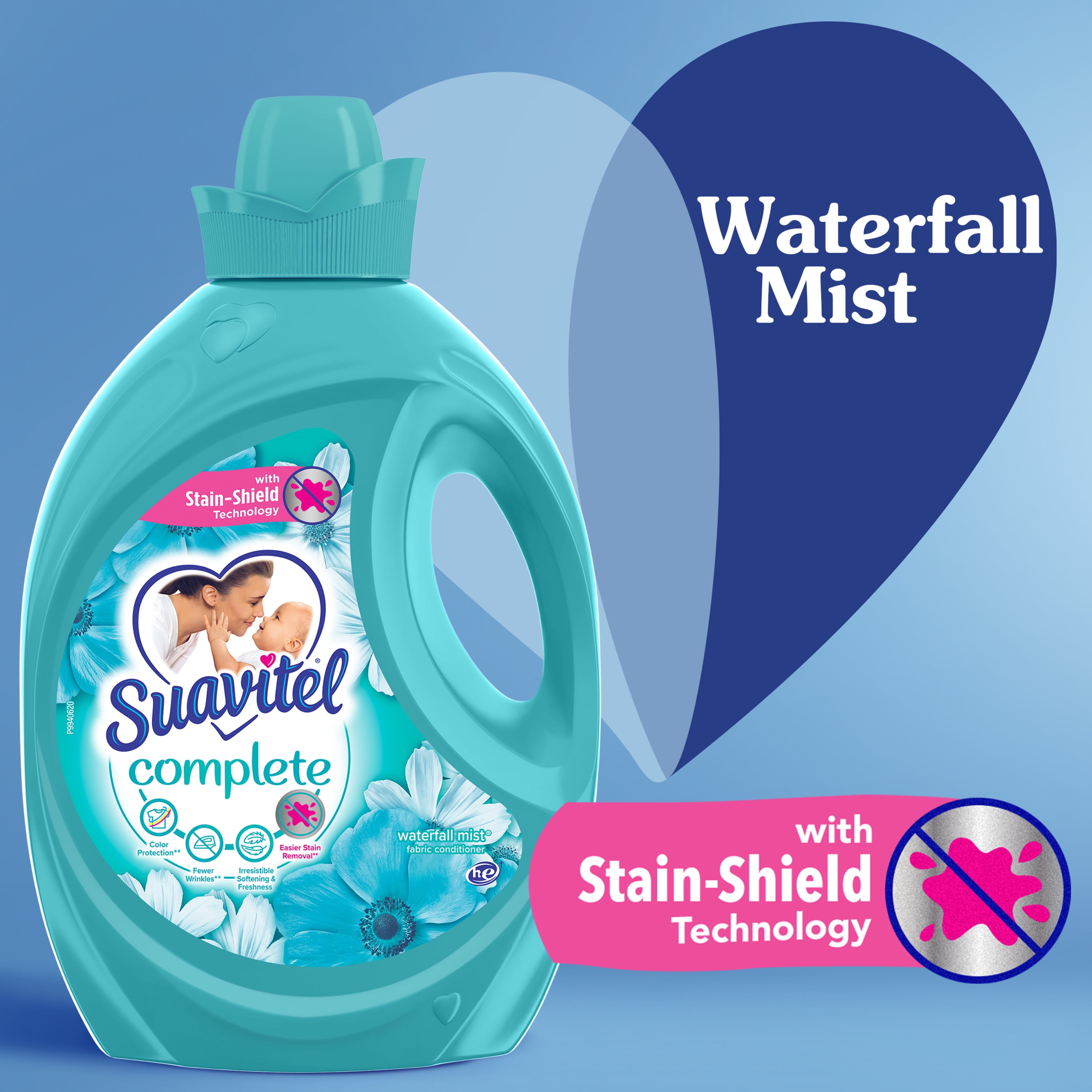 Suavitel Complete Liquid Fabric Conditioner, Waterfall Mist, 105 oz