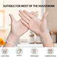 thumbnail image 4 of GP Craft Clear Vinyl Disposable Gloves - Latex-Free & Powder-Free Cleaning Food Household Smooth Comfortable Box, 4 of 6