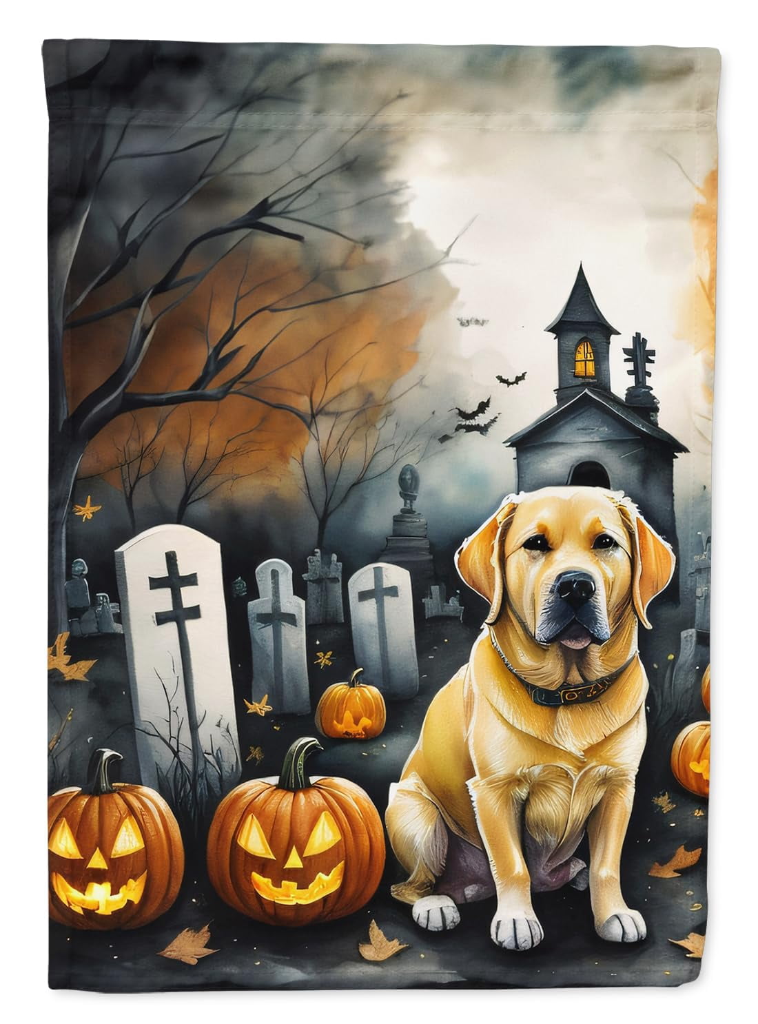 Vizsla Spooky Halloween Garden Flag 11.25 in x 15.5 in