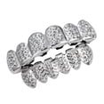 thumbnail image 2 of 18K Hip Hop Dientes Grill Top & Bottom Grill Set Grill Boca Dientes Plata Sunnimix Dientes de parrilla de hip hop, 2 of 6