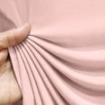 thumbnail image 5 of Htigea Women's Deep V Neck Short Sleeve Tops Solid Color Casual Loose Fit Summer T-Shirts Soft Comfortable Everyday Tees Pink M, 5 of 6