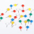 thumbnail image 3 of 100 Pieces 0.35inch Big Round Head Thumb Tacks Plastic Push Pins Thumbtacks Map Push Pins for Map Bulletin Board Cork Board and Fabric Marking (5 Colors), 3 of 5