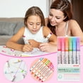 thumbnail image 2 of Color Marker Pen Liner Color Pen Tip Pens 6 Pcs Curve Highlighter Color Marker Pen Liner Color Pen Tip Pens With 6 Different Curve Shapes Highlighters, 2 of 8