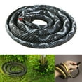 thumbnail image 3 of 120cm Realistic Fake Simulation Rubber Snake Toys Garden Props Black White, 3 of 8