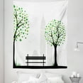 thumbnail image 1 of Tree Tapestry, Minimalist City with Simple Lines and Leaf Patterns in Boho Design Print, Fabric Wall Hanging Decor for Bedroom Living Room Dorm, 5 Sizes, Green Black, by Ambesonne, 1 of 1