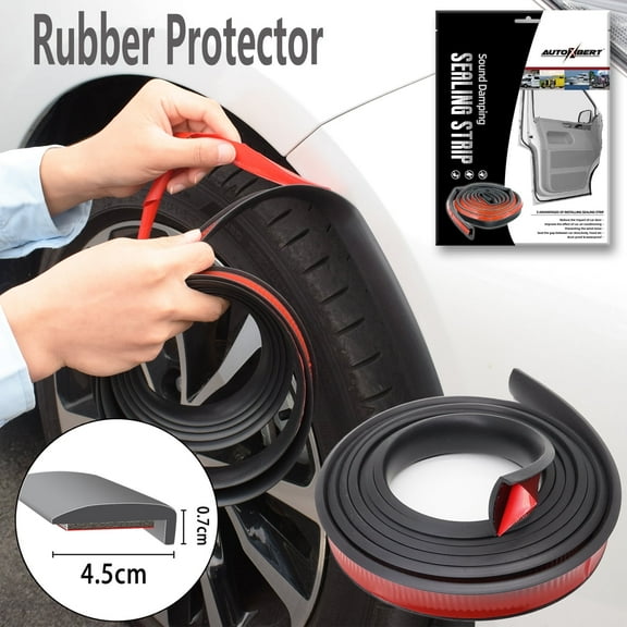 AUTOXBERT 4.5cm Car Truck Extra Wide Fender Accessories Wheel Arches Fender Flares Cover L Shape Lips Seal Strip Protectors