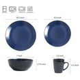 Bestone 16 Pieces Dinnerware Set, Stoneware, Chip Resistant, Dinnerware