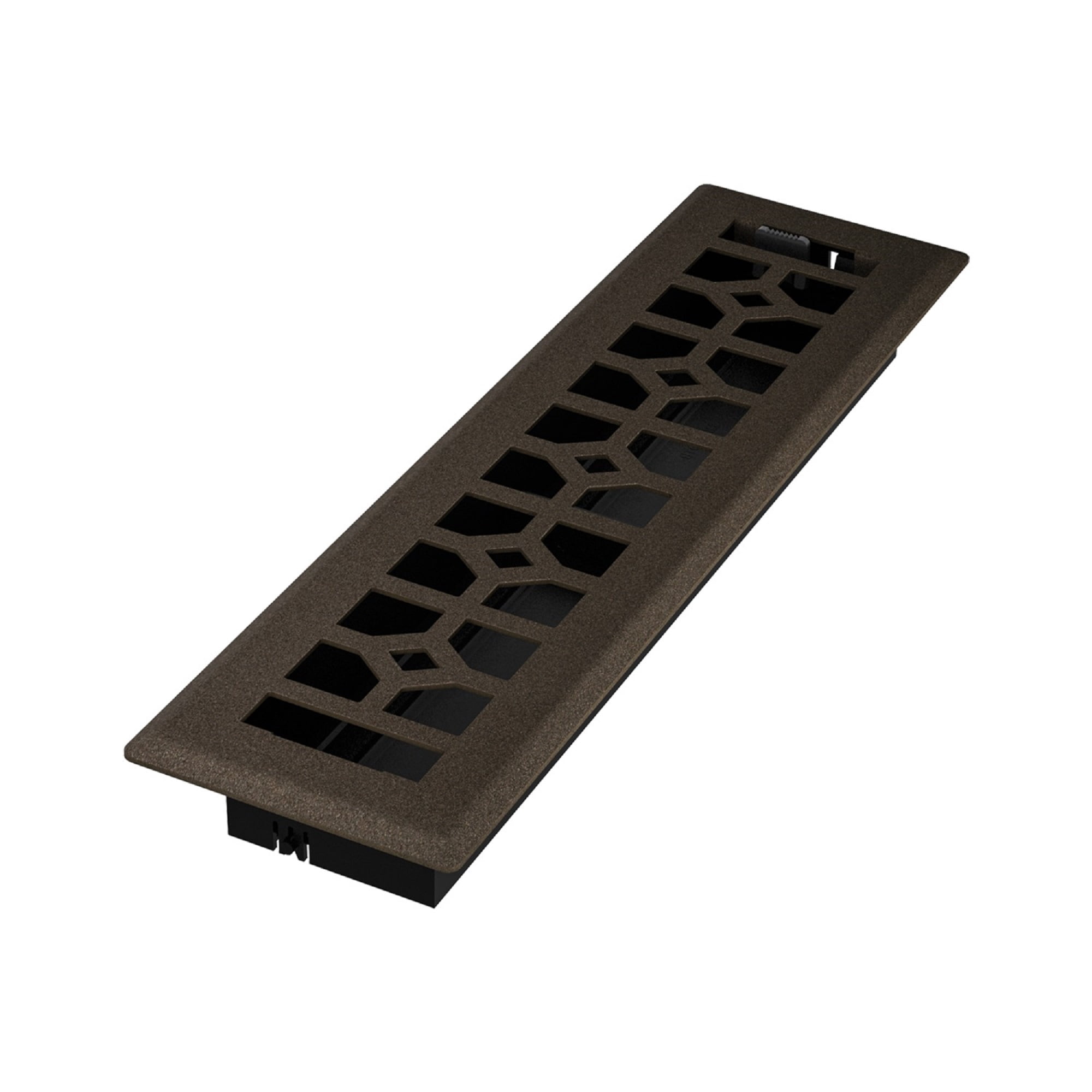 Imperial 2in x 12in Templar Style Bronze Age Metal Rectangular Air Floor Register (2 PACK)