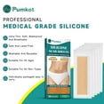 thumbnail image 2 of Silicone Scar Sheets, Silicone Scar Tape(5.7” x 1.57” 10 Pcs), Scar Removal Away Strips for Surgical Scars, Keloid, C-Section, Burn et, 2 of 7