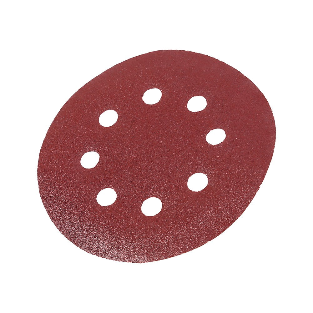 Sanding Disc, 10Pcs 125mm Round Shape Red Sanding Discs 8 Hole 60 To 1000 Grit Sand Papers For Random Orbital Sander