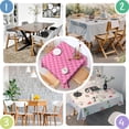 thumbnail image 4 of Pink Breast Cancer Square Tablecloth,Waterproof Square Table Cover,Wipeable Spillproof Washable Table Cover for Home Kitchen Party Decor 52"x52"(132x132cm), 4 of 6