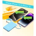 thumbnail image 4 of Power Bank miisso 6000 mAh con cables integrados para iPhone y Samsung, 4 of 9
