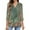 Green, variant on Herrnalise Fashion Women V Neck Three Quarter 3/4Sleeve T Shirt Autumn Printing Blouse Tops Sweatshirt Blue XL