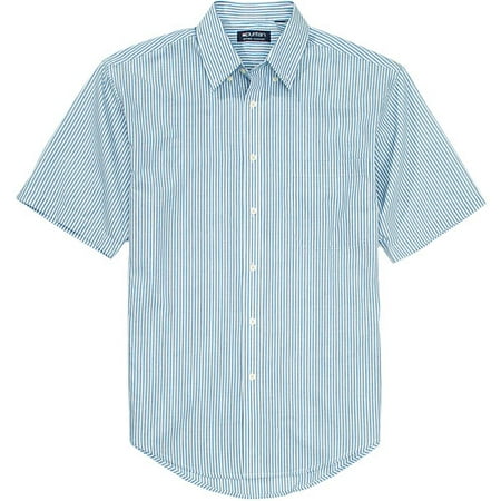 Big Men's Striped Short Sleeve Poplin Shirt