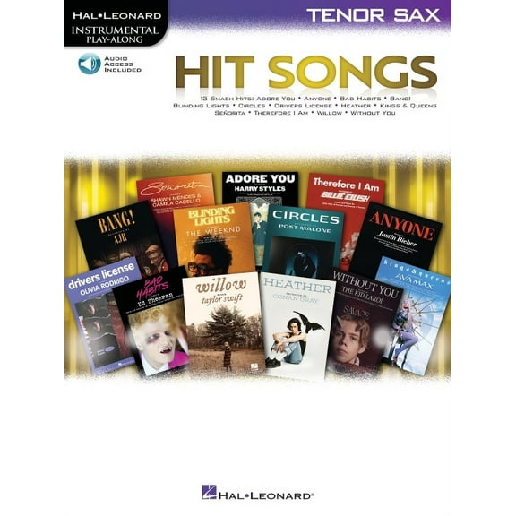 Hit Songs: Tenor Sax Play-Along with Audio Demo and Backing Tracks (Paperback)