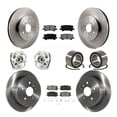 thumbnail image 1 of Transit Auto Roulement de Moyeu de Roue avant Arrière Assemblage Rotor de Frein à Disque et Kit de Plaquettes Semi-Métalliques (10 Pcs) pour Voiture Lexus RX350 RX330 Toyota Highlander RX400h - Côté Gauche Droit (Conducteur Passager) KBB-106622, 1 of 10