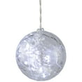 thumbnail image 4 of 6" Clear LED Hanging Crystal Sphere Ball Outdoor Christmas Decoration, 4 of 9