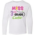 thumbnail image 3 of Inktastic Miss 3rd Grade Cutie with Pencil and Stars Long Sleeve Youth T-Shirt, 3 of 5