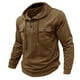 thumbnail image 1 of pstuiky camisas de manga larga para hombre, Camiseta informal de manga larga con capucha y botones para hombre, con bolsillos dobles, color liso camisetas de hombre l, 1 of 6