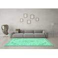 thumbnail image 3 of Ahgly Company Indoor Rectangle Abstract Turquoise Blue Modern Area Rugs, 7' x 9', 3 of 4