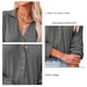 thumbnail image 5 of Camisa de punto con cuello en V para mujer, blusa informal de manga larga con cuello vuelto, Top gris XL, 5 of 6