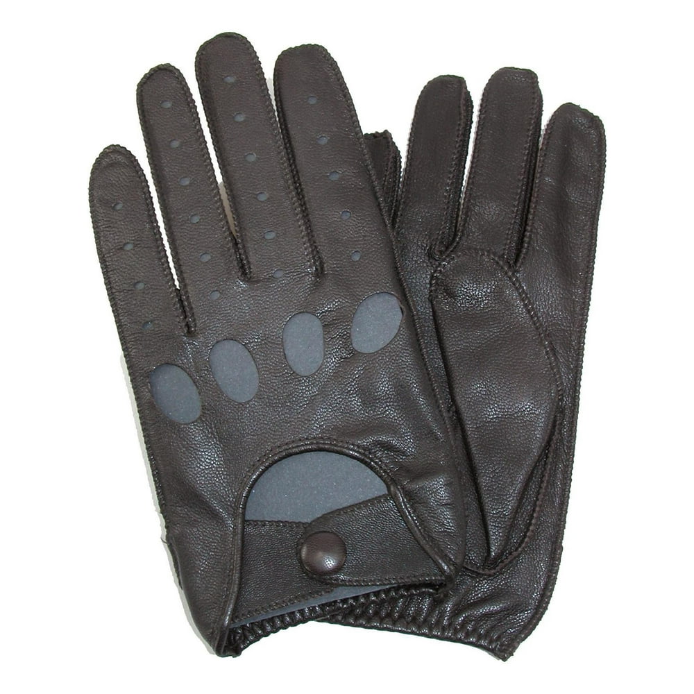 Isotoner Size Large Mens Classic Leather Unlined Driving Gloves